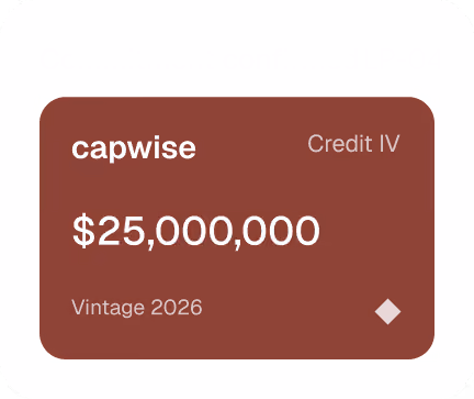 Commitment confirmed card for $25M in Credit Fund IV